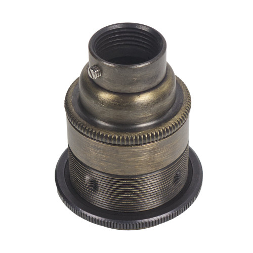 ES | E27 | Edison Screw Antique Brass Threaded Lampholder with 20mm Base Thread
