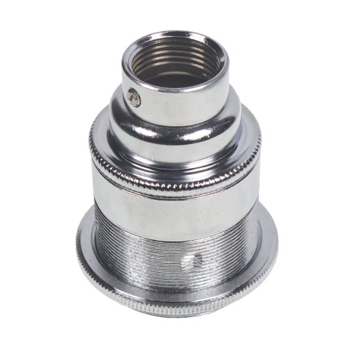 ES | E27 | Edison Screw Chrome Threaded Lampholder with 20mm Base Thread