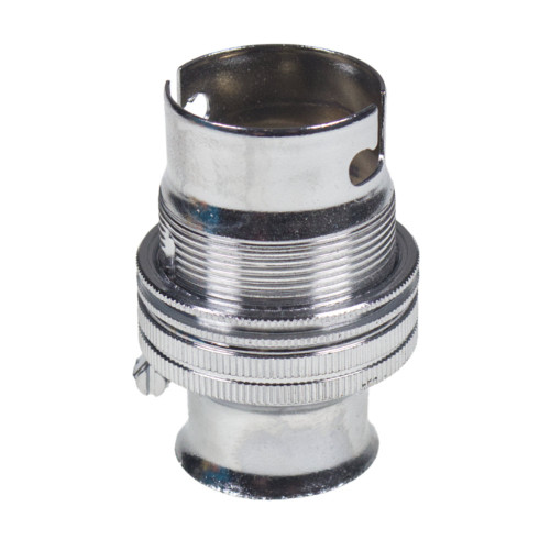 BC | B22 | Bayonet Cap Chrome Lampholder with 20mm Base Thread