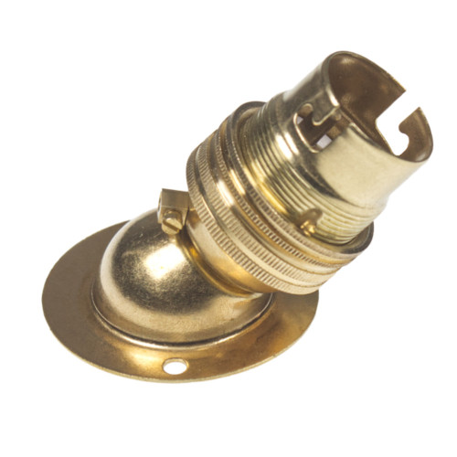 BC | B22 | Bayonet Cap Brass Angled Batten Lampholder