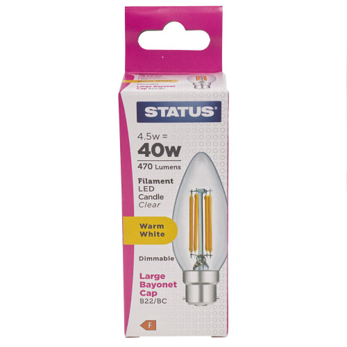 BC | B22 4.5w Dimmable Candle LED