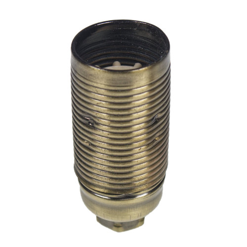 SES | E14 | Small Edison Screw Threaded Antique Brass Lampholder With 10mm Thread Entry