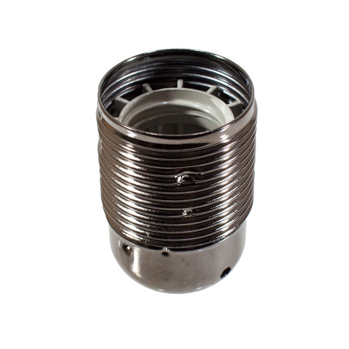 ES | E27 | Edison Screw Gun Metal Threaded Lampholder with 10mm Entry