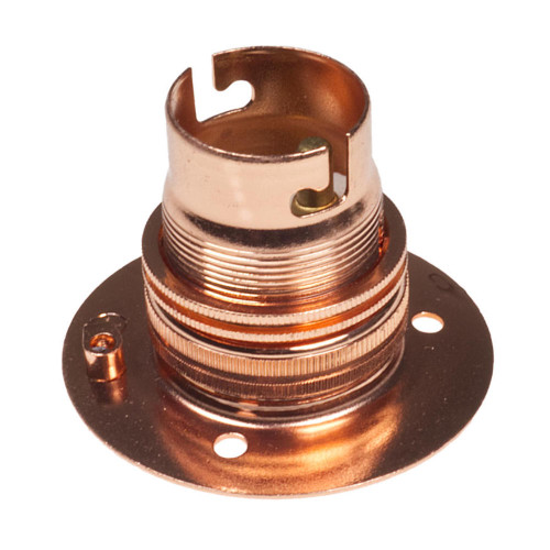 BC | B22 | Bayonet Cap Copper Batten Lampholder with 52mm Base