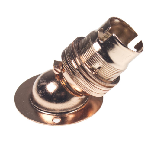 BC | B22 | Bayonet Cap Copper Angled Batten Lampholder