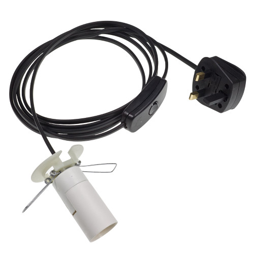 Black Salt Lamp SES Lampholder with Spring Fixing Plate 5913438