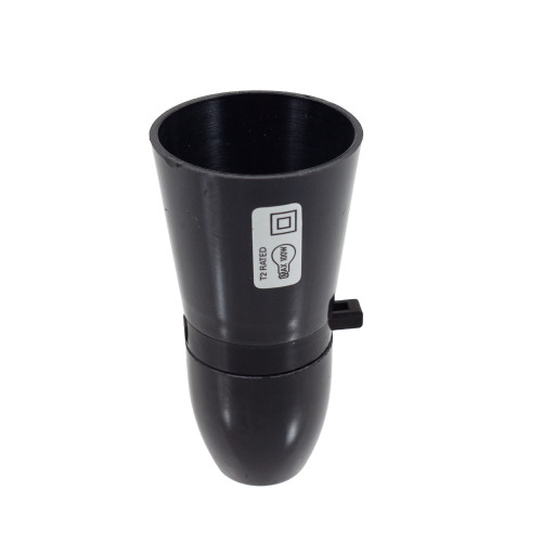 Black BC | B22 | Bayonet Cap Switched Plastic Lampholder with 10mm Thread