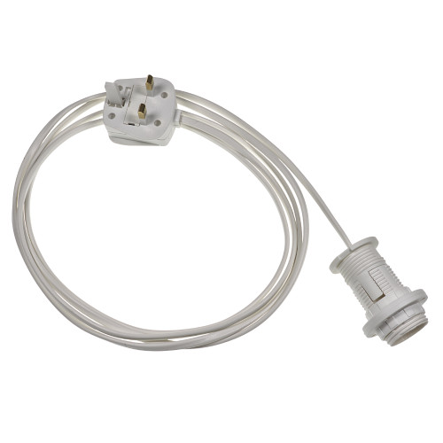 White SES Flat Base and 2.5m Flex With Plug 10880732