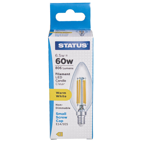 SES | Small Edison Screw 6.5w Warm White LED Candle Lamp