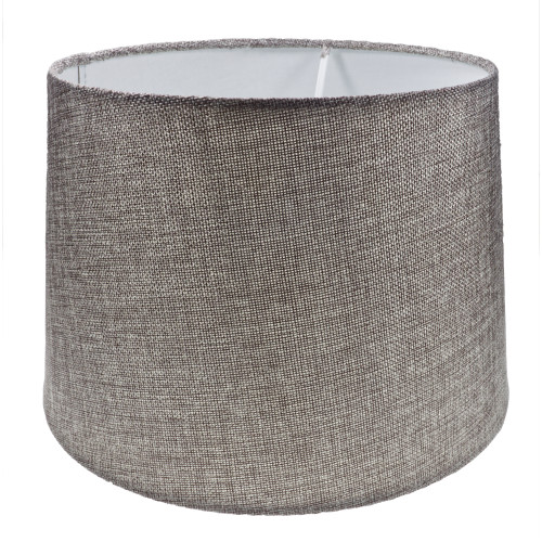 Drum Shade 30cm Textured Faux Linen Charcoal Grey