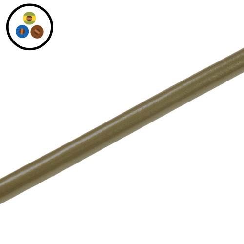 Dull Gold 3 Core Flex Round 0.75mm