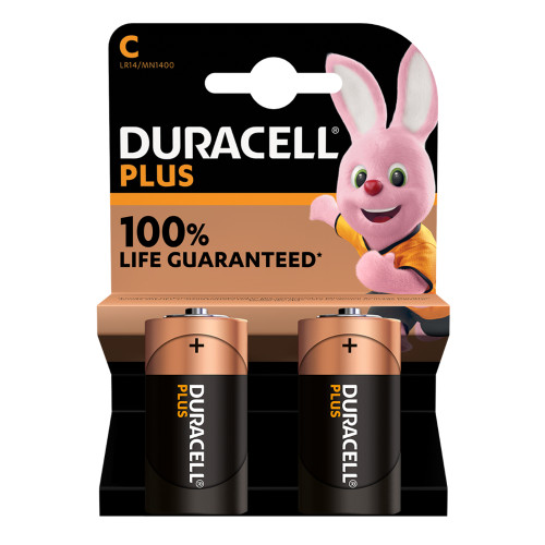 Duracell C Plus Battery Twin Pack