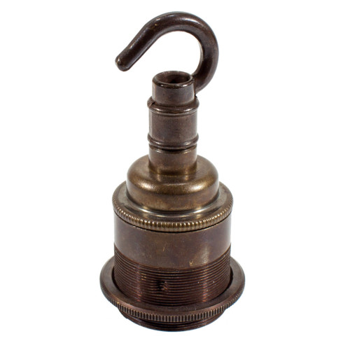 ES | E27 Old English Threaded Lampholder with Hook