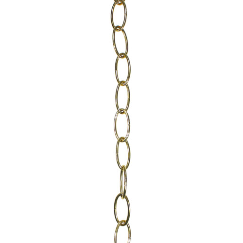 Oval Lighting Chain Steel Brass Plated