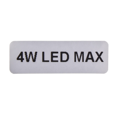 4W LED Max Wattage Sticker Single
