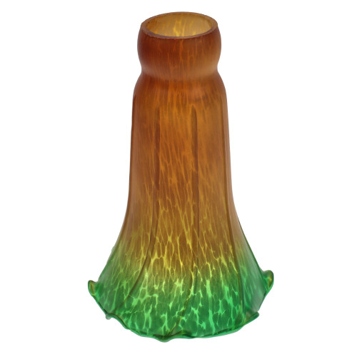 Amber and Green Lily Glass Shade