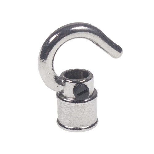 Chrome Hook with 10mm Female Thread and Cord Grip
