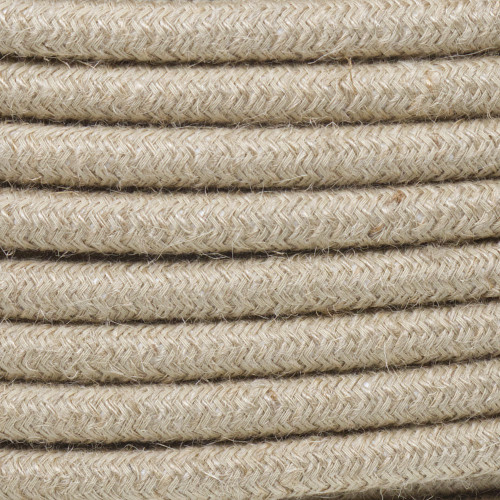 3 Core Braided Jute 1.5mm Round Cable