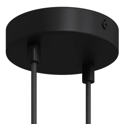 Black 2 Hole 120mm Ceiling Rose