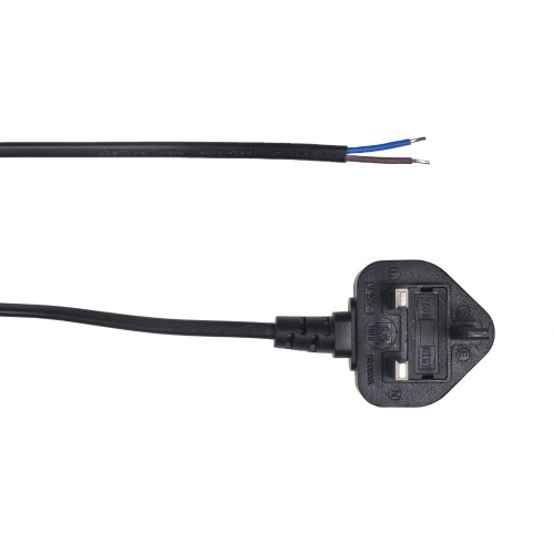 2.5m Black 2 Core Unswitched Cable Cord Set