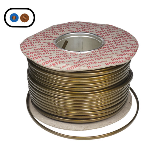 Gold 2 Core Flex Flat 0.5mm - 100m Drum