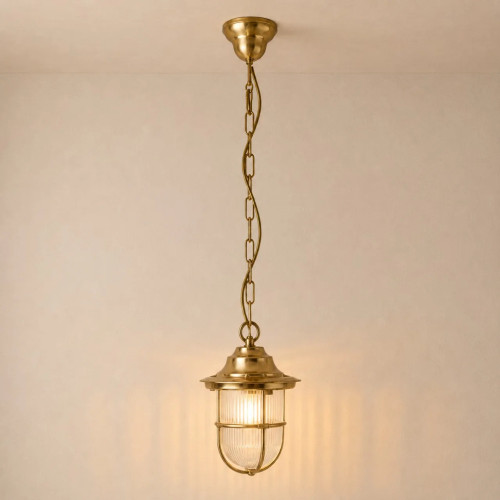 Hull Guard Pendant Lantern (Raw Brass)