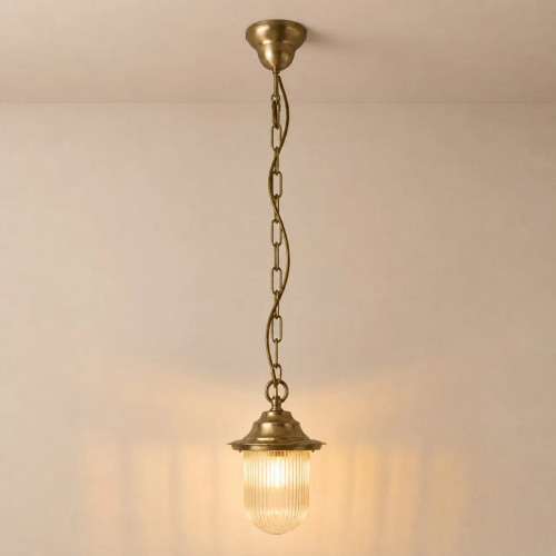 Hull Pendant Lantern (Raw Brass)