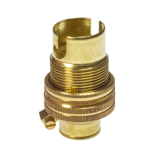 SBC | B15 | Small Bayonet Cap Brass Lampholder with 1/2" Base Fixing