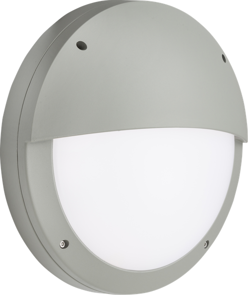 230V IP65 18W LED Eyelid Bulkhead CCT with Daylight Sensor Grey
