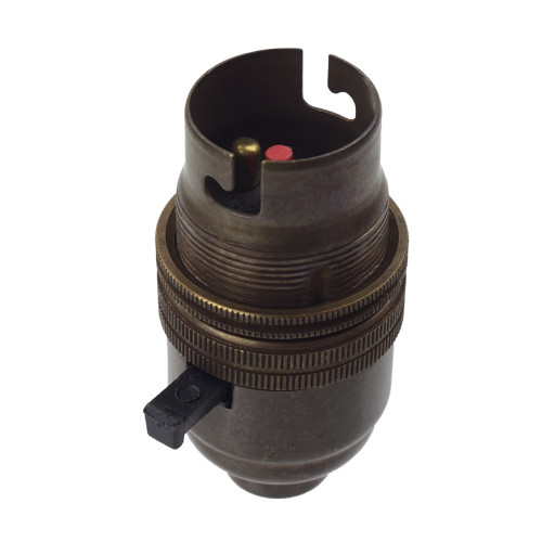 BC | B22 | Bayonet Cap Old English Switched Safer Lampholder 1/2" Entry