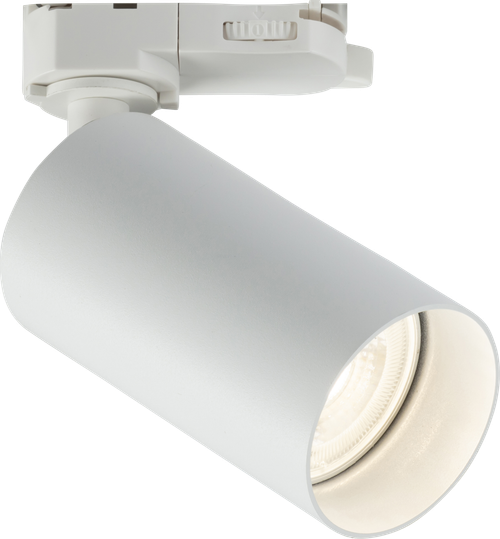LYNX 230V 3 Circuit Track System IP20 GU10 Single Spotlight - Matt White