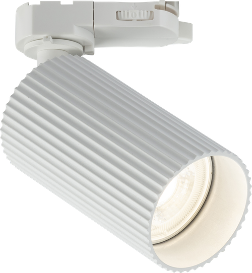 LYNX 230V 3 Circuit Track System IP20 GU10 Single Textured Spotlight - Matt White