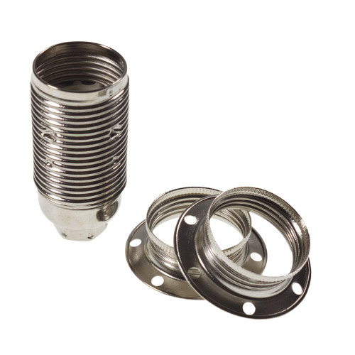 SES | E14 | Small Edison Screw Nickel Threaded Lampholder with 10mm Base Fixing
