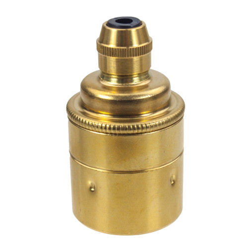 ES | E27 | Edison Screw Brass Lampholder with Cord Grip