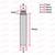 75mm Chrome Spacer with Male & Female 10mm Threads