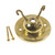 Brass 3 Hook Ceiling Plate with 10mm Hole & Screws