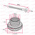 Brass Ceiling Plate with 10mm Hole & Screws
