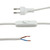 White EU 2 core cord set with inline switch [PLU12948]