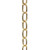 Welded Oval Lighting Chain Steel Brass Plated 5/8" 3257805