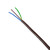 Brown 3 Core PVC Flex Round 0.75mm