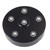 Black Ceiling Rose with 10mm Holes and Fixing Plate 6602447
