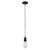 Matt Black Textile Twisted Wire Suspension E27 Bulb Holder and Ceiling Rose