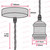 Matt Black Textile Twisted Wire Suspension E27 Bulb Holder and Ceiling Rose