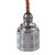 E27 Chrome Pendant Lampholder with Decorative Knurled Design