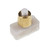 White Push Button Switch with Brass Cap