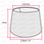Drum Shade 30cm Textured Faux Linen Navy Blue