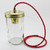 Jam Jar Light with 1m of Braided Flex With a Brass ES | E27 | Edison Screw Lampholder