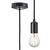 Matt Black 1.8m Plain E27 Pendant Light Fitting Class 2