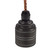 E27 Bronze Pendant Lampholder with Decorative Knurled Design