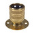 E27 Brass Batten Lampholder with Decorative Knurled Design